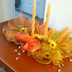 Festive Fall Candle Centerpiece